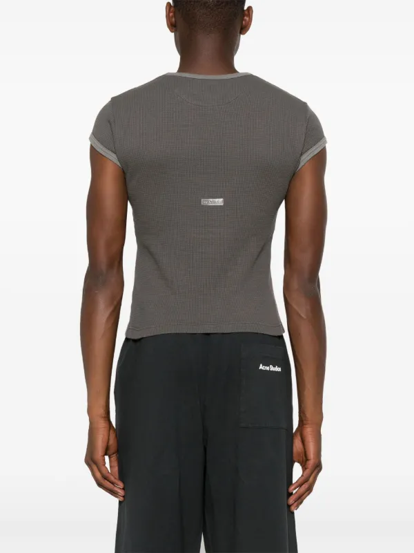 Acne Studios ワッフルニット Tシャツ | グレー | FARFETCH JP