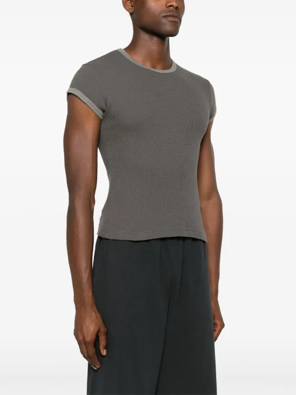 Acne Studios ワッフルニット Tシャツ | グレー | FARFETCH JP