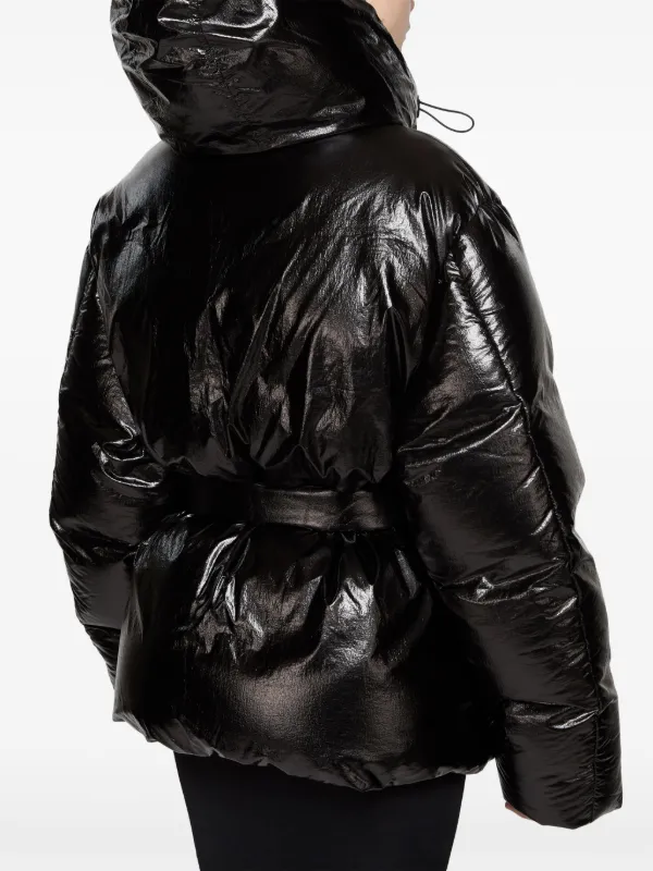 Acne Studios Belted Puffer Jacket | Black | FARFETCH