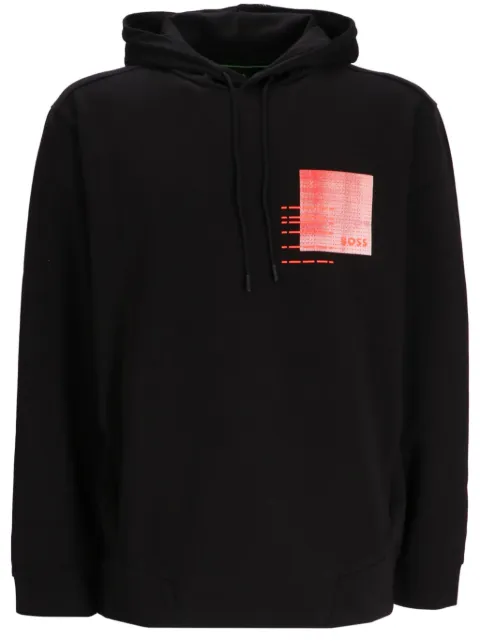 BOSS logo graphic-print hoodie