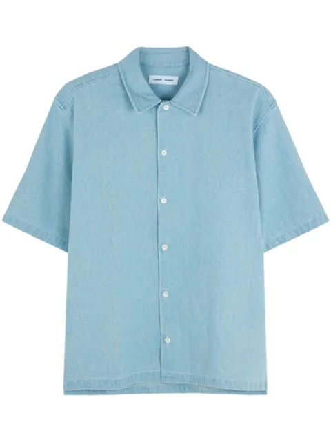 SAMSOE SAMSOE camisa de mezclilla manga corta