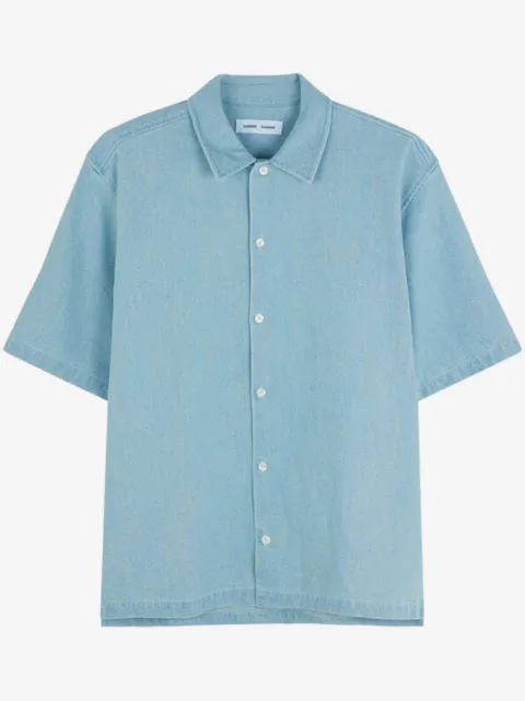 SAMSOE SAMSOE kortärmad jeansskjorta
