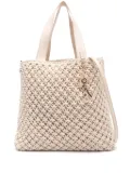 V°73 BEE braided tote bag - Neutrals