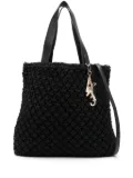 V°73 BEE braided tote bag - Black