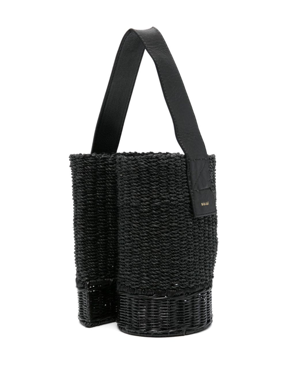 Shop Sacai Small S Basket Bucket Bag In Black