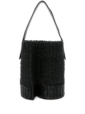 未使用品】sacai カゴバッグ ポシェット ラタン製 ショルダー