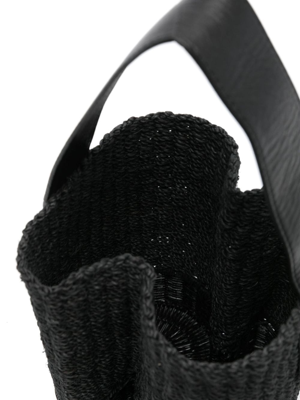 Shop Sacai Small S Basket Bucket Bag In Black