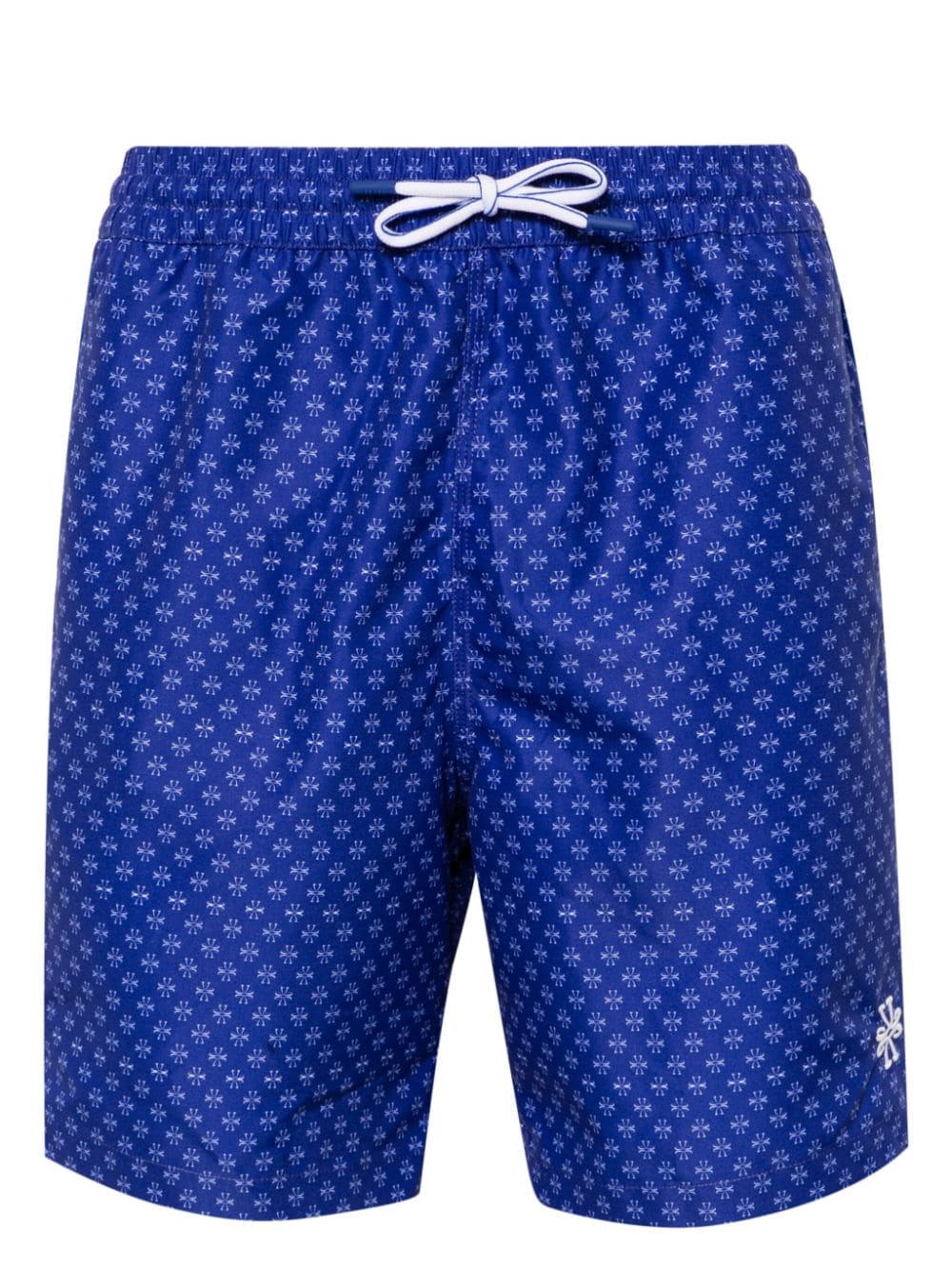 Jacob Cohen Logo-print Drawstring Swim Shorts In Blue