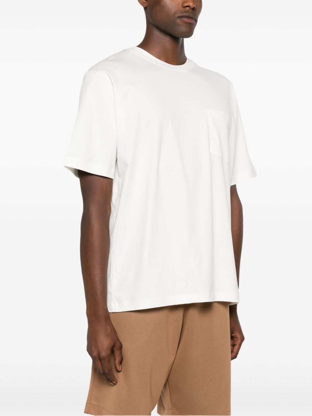 Shop Lardini Patch-pocket Cotton T-shirt In White