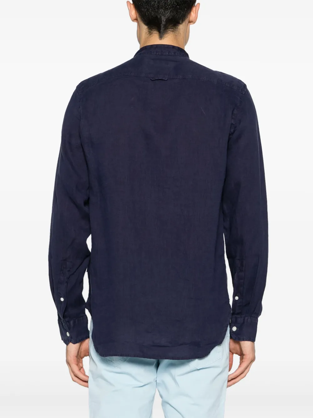 Woolrich Linnen overhemd Blauw