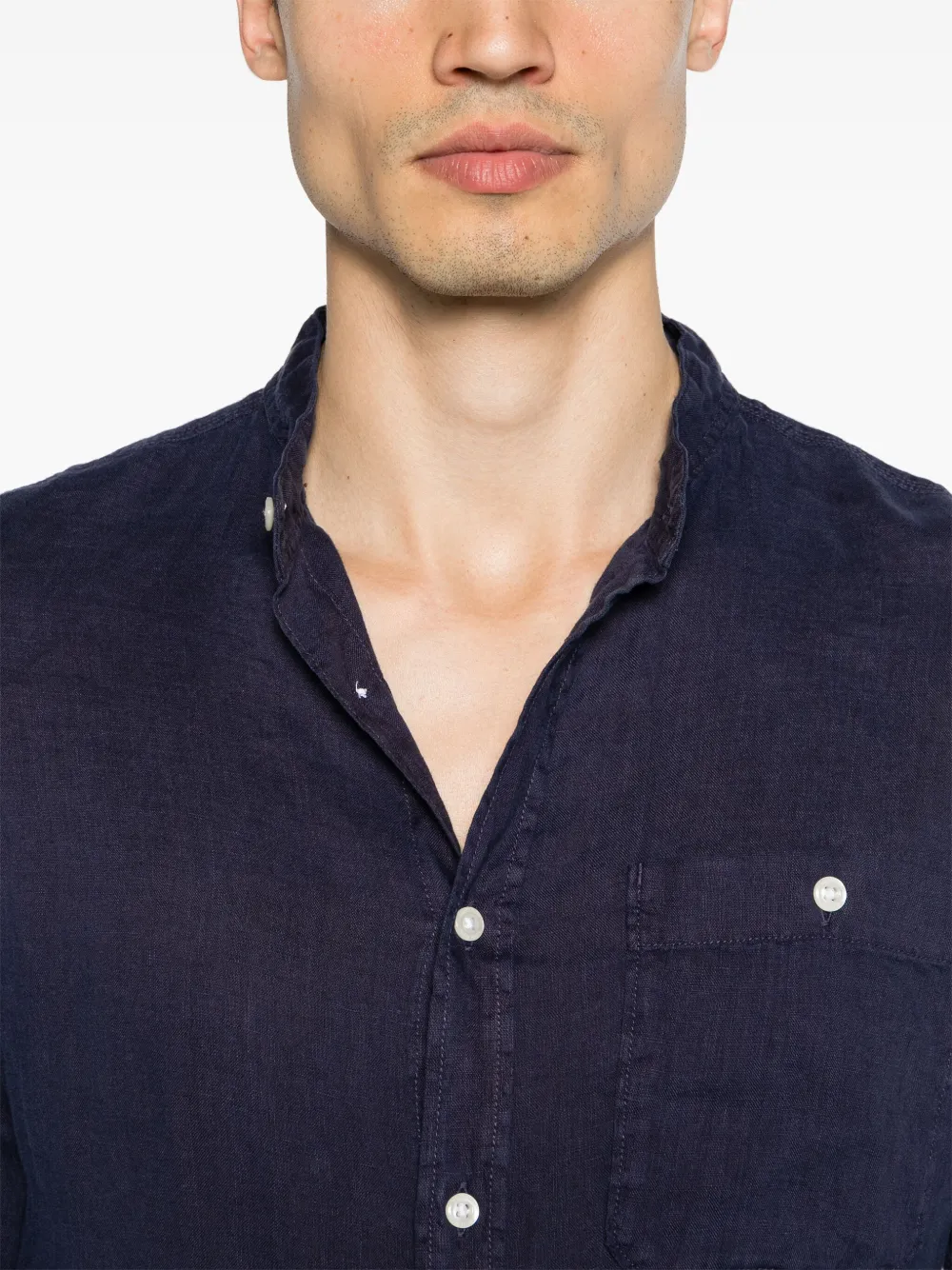 Woolrich Linnen overhemd Blauw