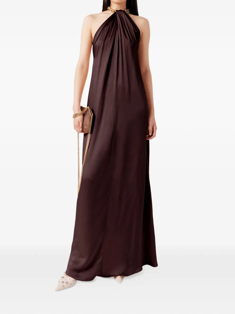 Stella McCartney Avondjurk met halternek Bruin