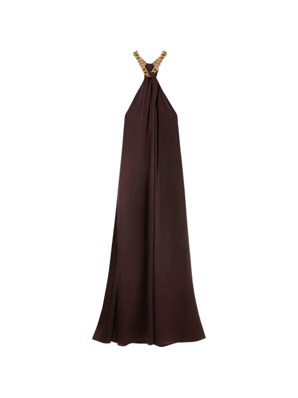 Stella McCartney Abito da sera con scollo all'americana - Marrone