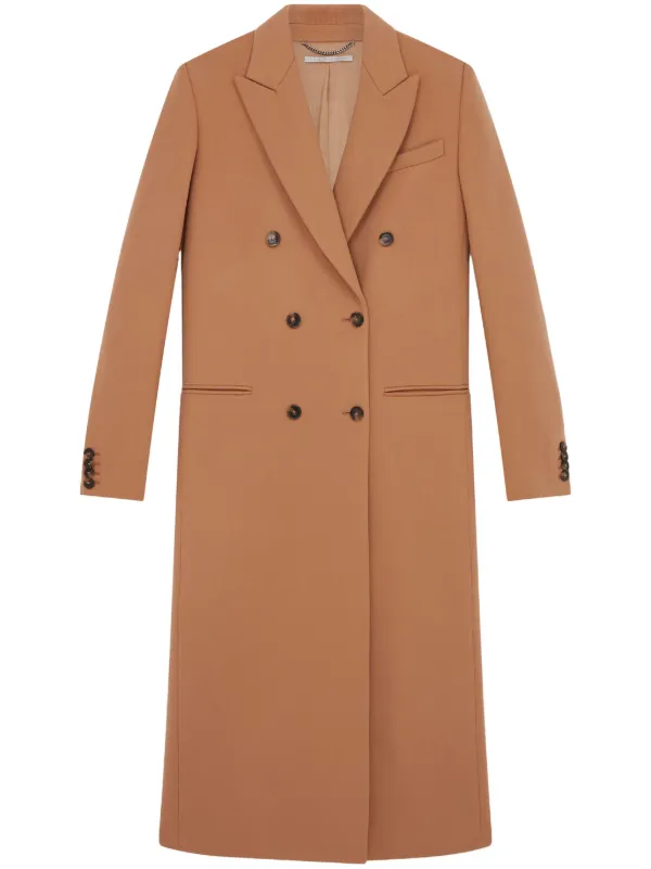 Stella McCartney ノッチドラペル コート | ブラウン | FARFETCH JP