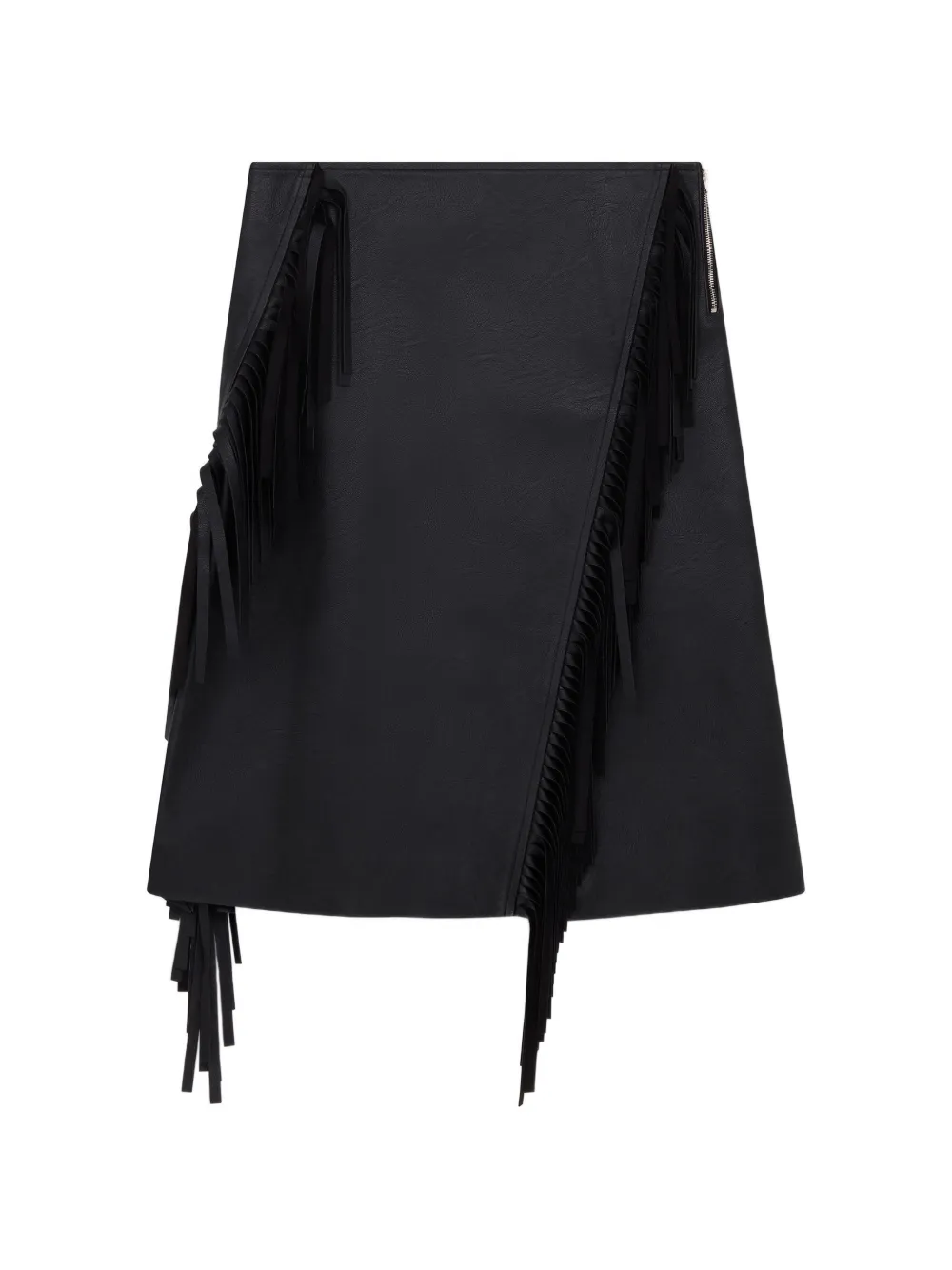 Stella McCartney Midi-rok met franje Zwart
