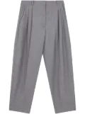 Stella McCartney flannel cropped pleated trousers - Grey
