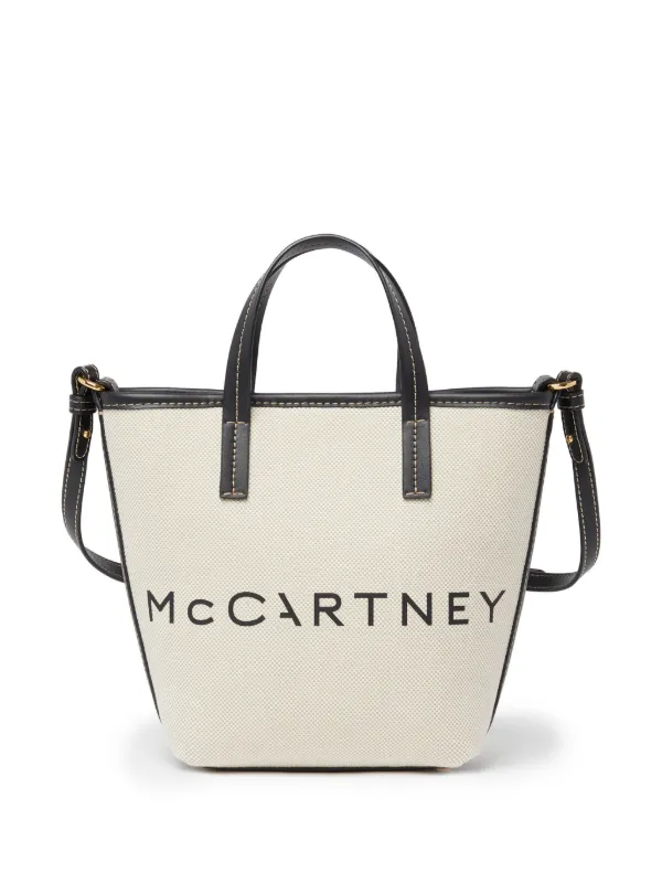 Stella McCartney ロゴ トートバッグ | ニュートラル | FARFETCH JP