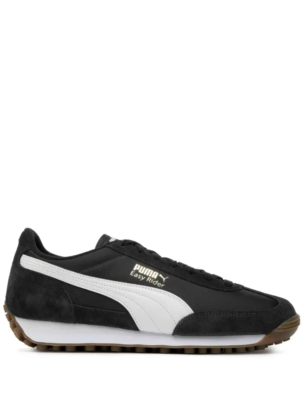 PUMA logo print low top Sneakers Black FARFETCH CA