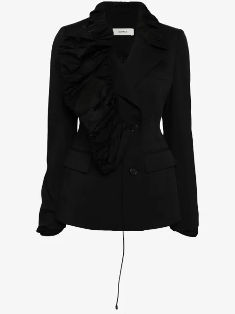 Besfxxk draped double-breasted blazer