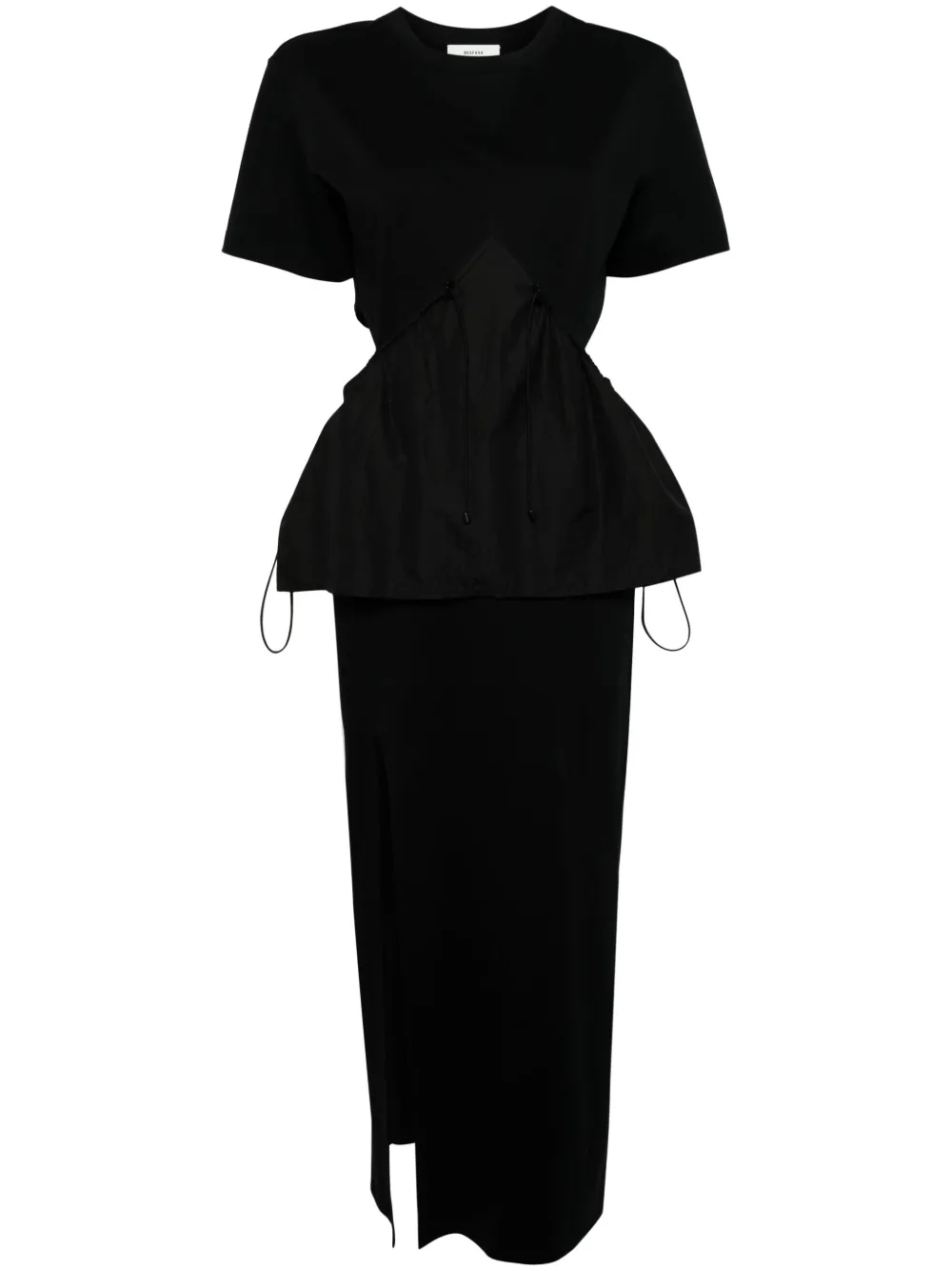 Besfxxk cut-out peplum-waist midi dress | Black | Image 1