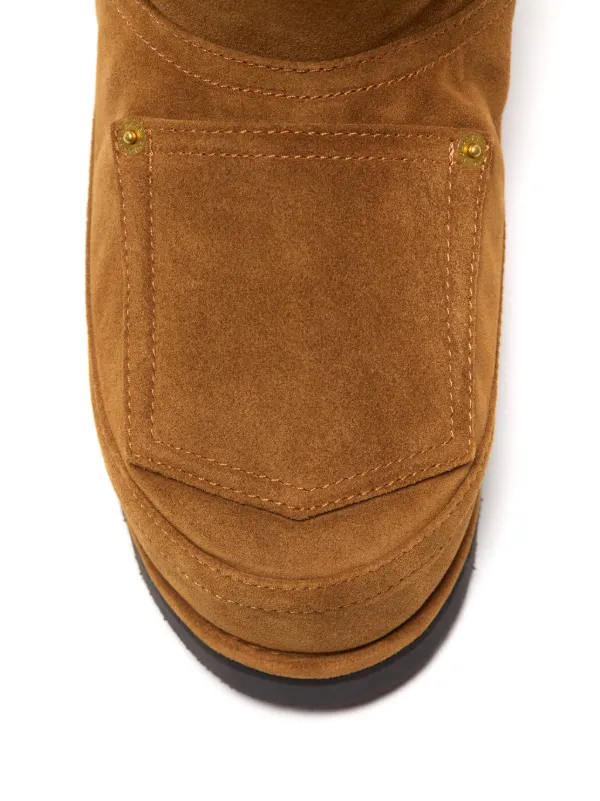 Acne Studios シアリング レザーブーツ | ブラウン | FARFETCH JP