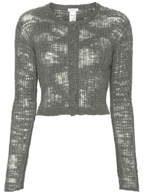 Acne Studios ribbed semi-sheer cardigan 