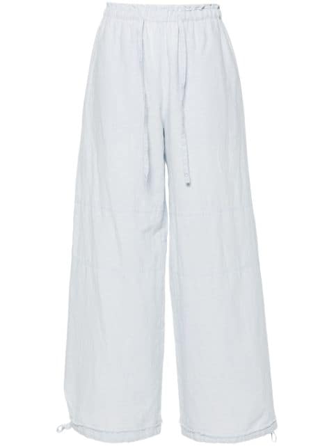Acne Studios embroidered-logo wide-leg trousers