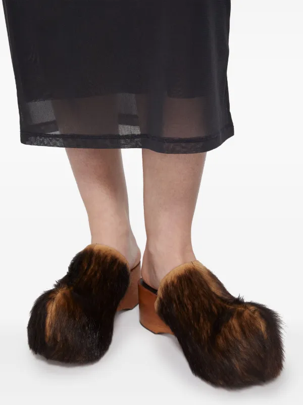 Acne Studios 70mm Wood Clogs | Brown | FARFETCH AO