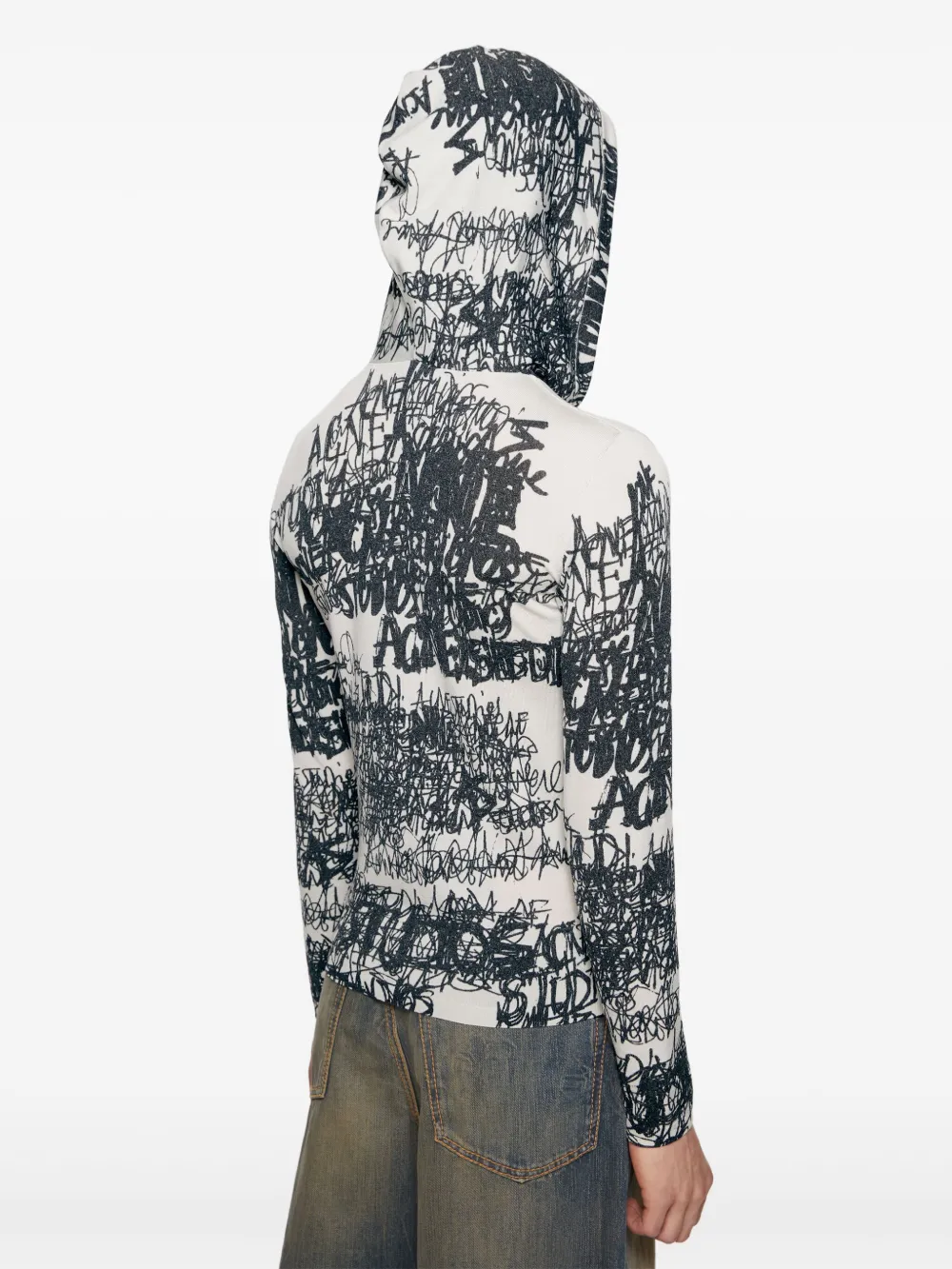 Acne Studios Hoodie met logoprint Zwart