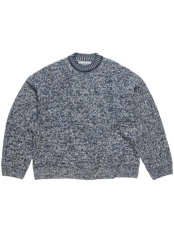 配送員設置 Acne Studios ジャカード セーター | ブルー | FARFETCH JP トップス