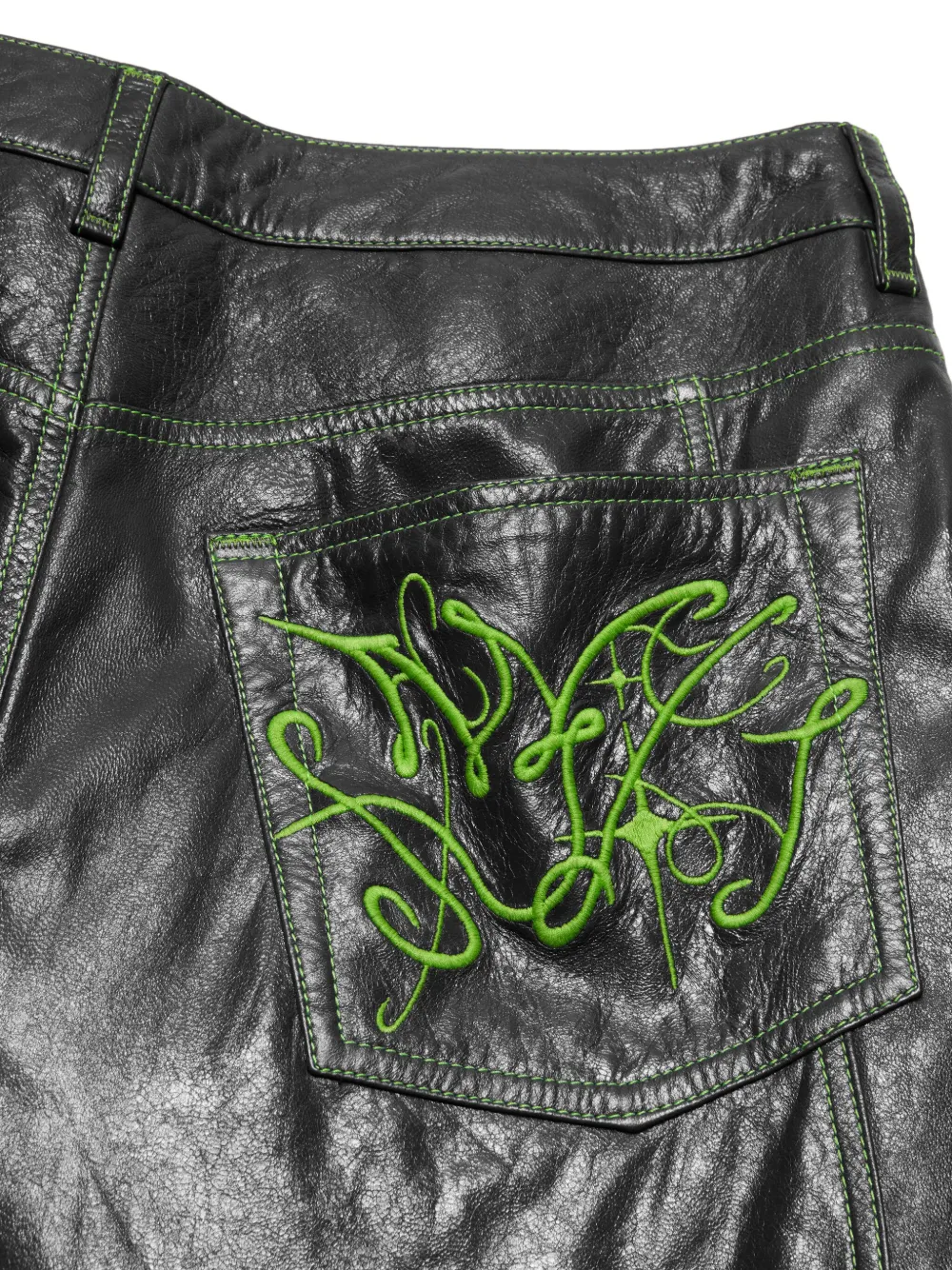 Acne Studios レザーパンツ | グレー | FARFETCH JP