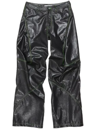 Acne Studios レザーパンツ | グレー | FARFETCH JP