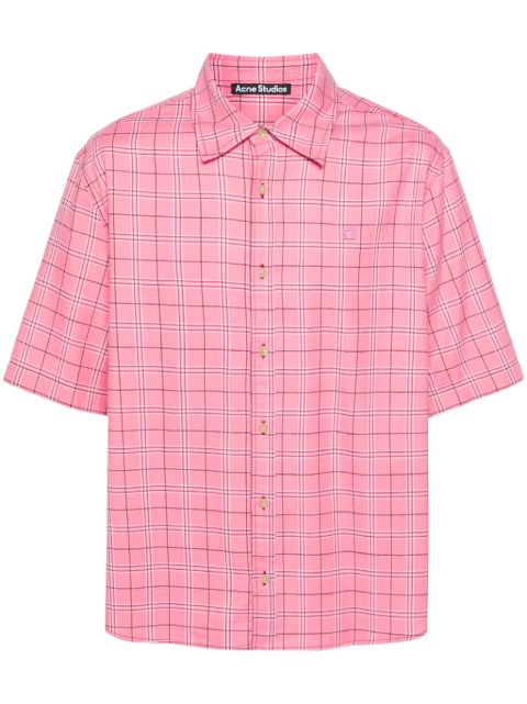 Acne Studios camisa con cuadros estampados