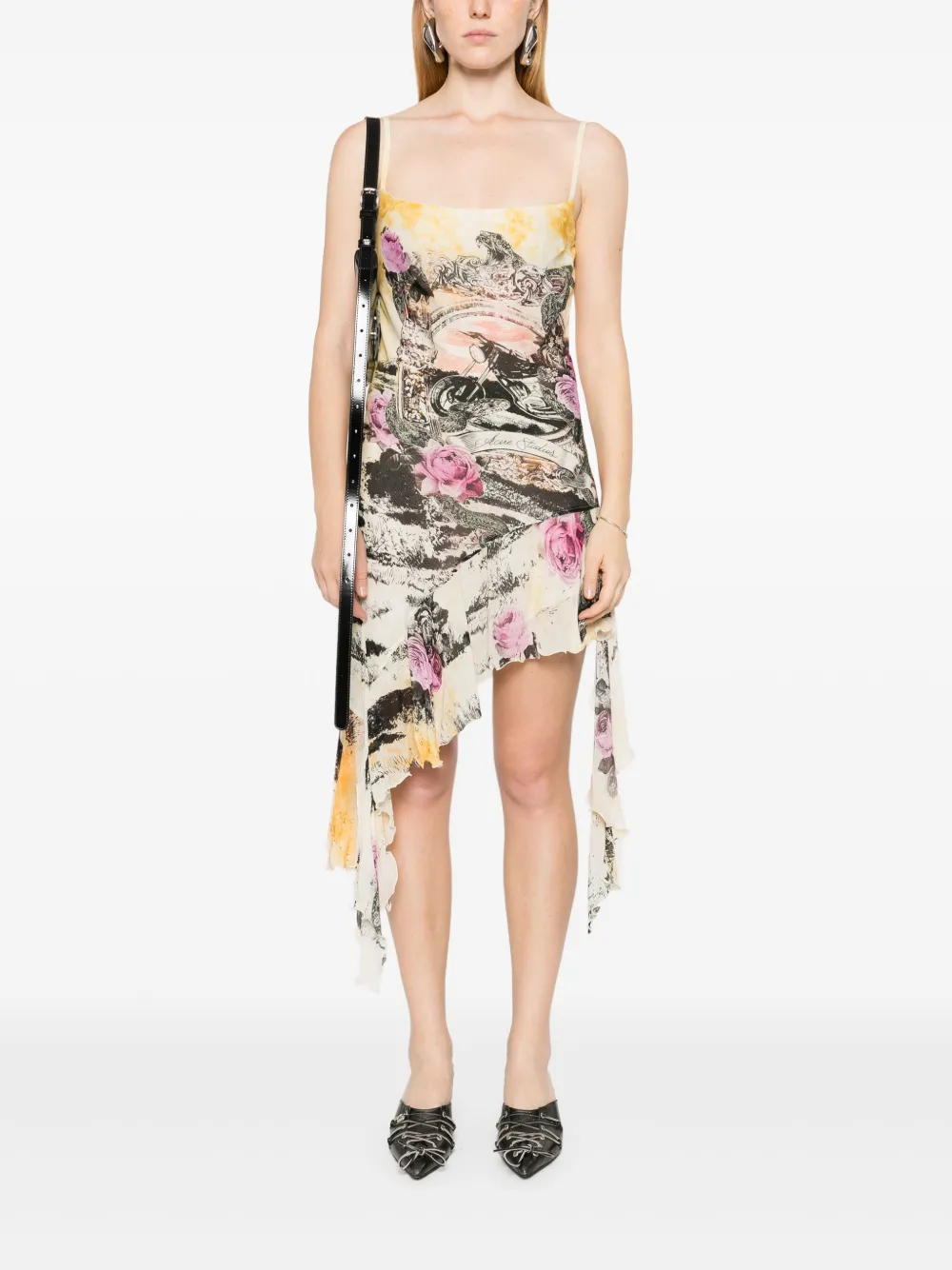 Acne Studios printed strap dress - Geel