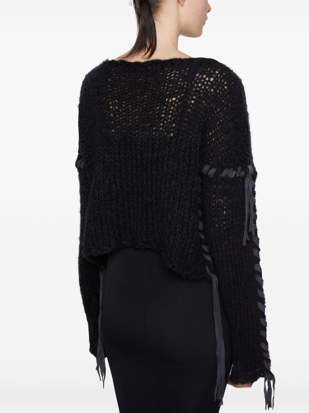 Shop Acne Studios Drop-shoulder Sweater In Black