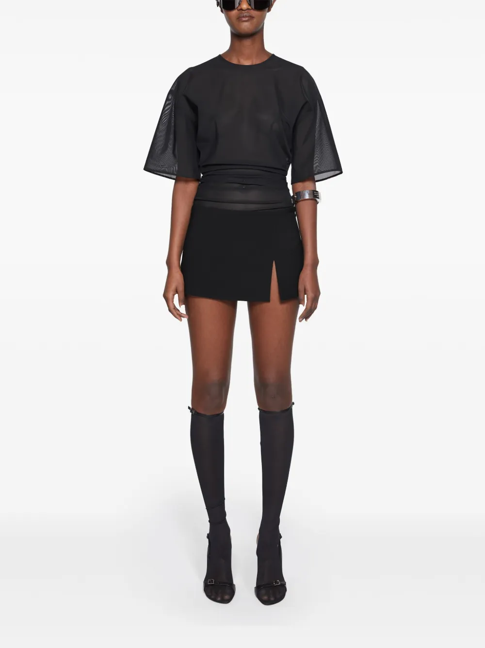 Acne Studios Mini-rok met zijsplit - Zwart
