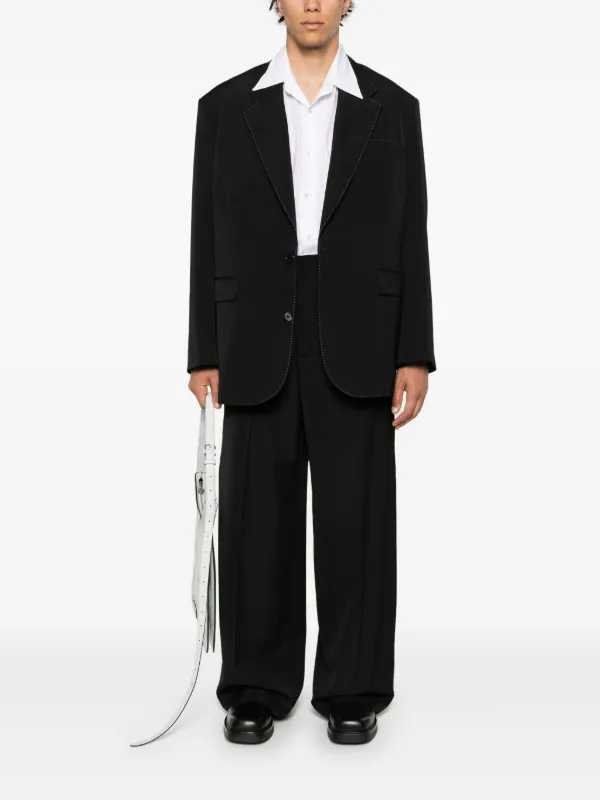Acne Studios contrast-stitching Tailored Trousers | Black | FARFETCH