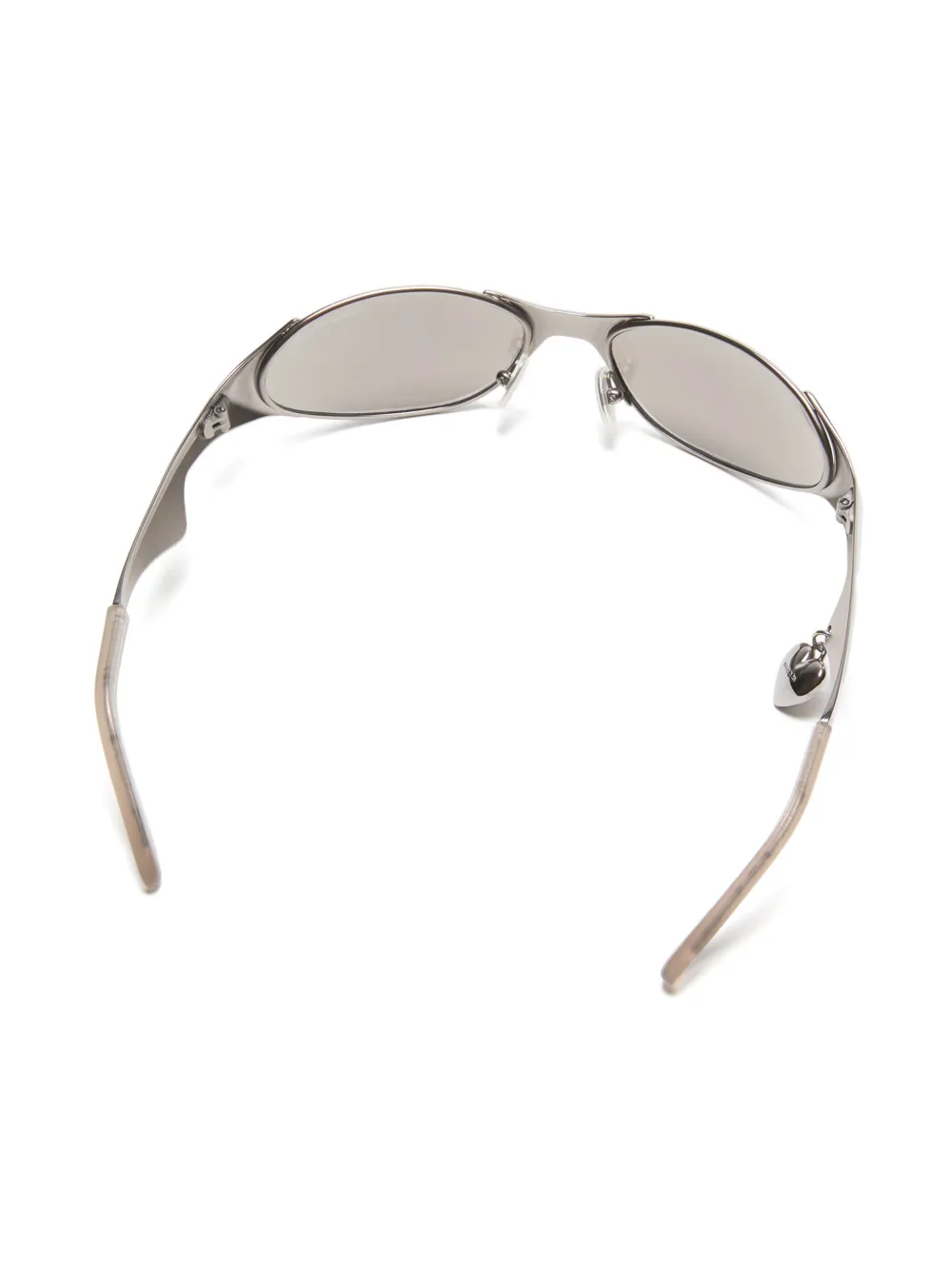 Acne Studios Zonnebril met schild montuur en bedel Zilver