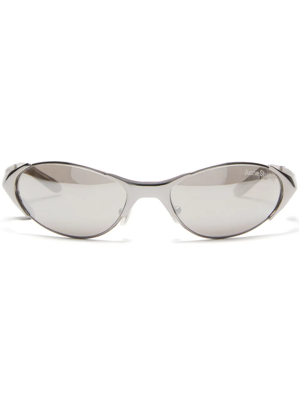 Acne Studios Zonnebril met schild montuur en bedel Zilver