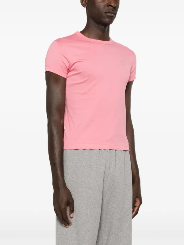 Acne Studios フェイス ロゴ Tシャツ | ピンク | FARFETCH JP