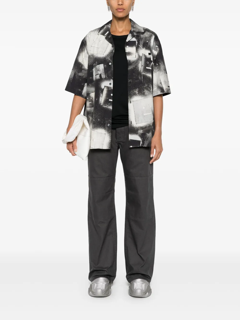 Acne Studios T-shirt met logopatch Zwart