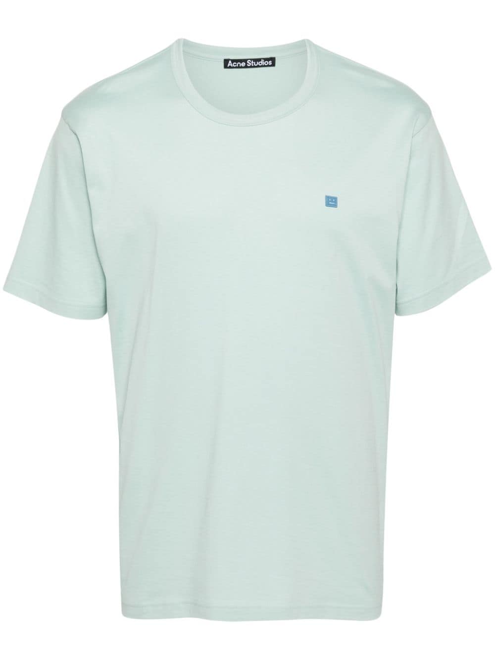 Acne Studios logo-patch organic cotton T-shirt Blauw