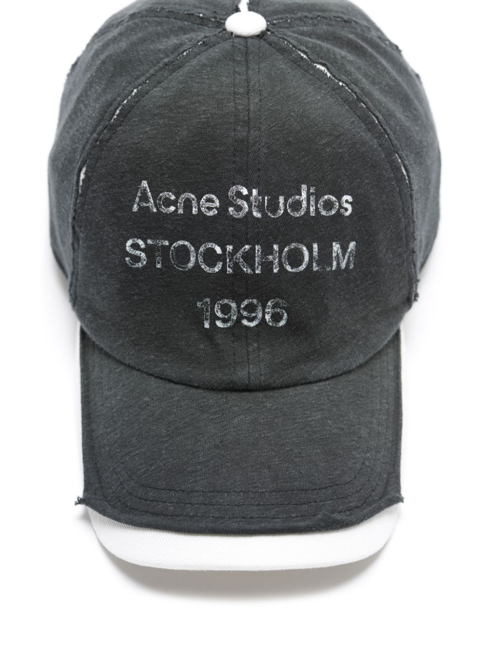 Acne Studios Honkbalpet met logo-print - Zwart