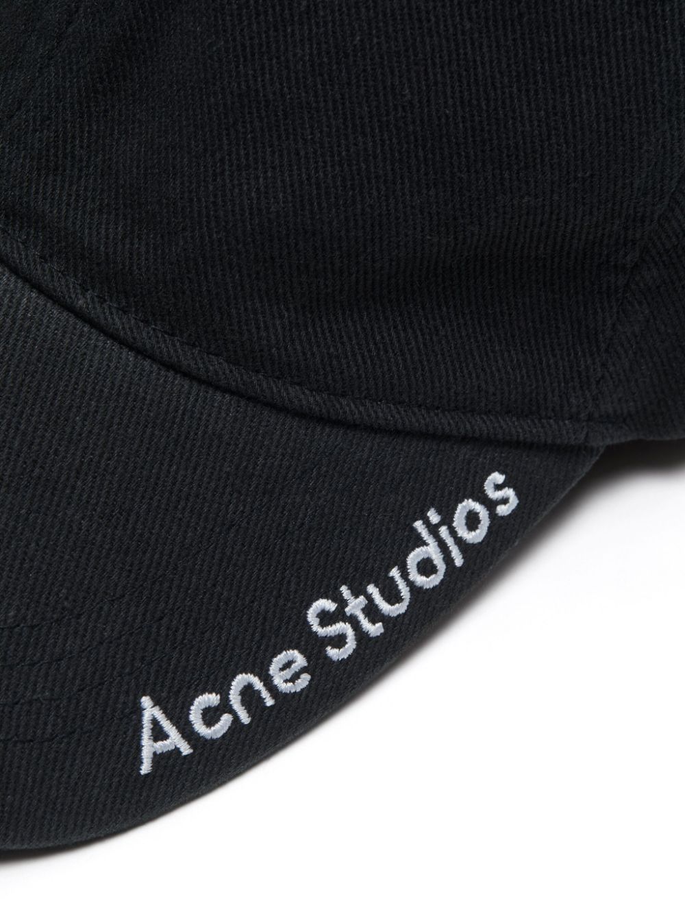 Acne Studios embroidered twill cap - Zwart