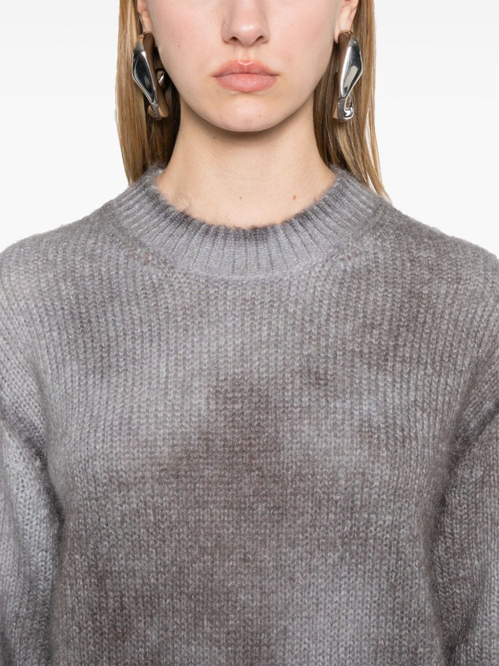 Shop Acne Studios Sprayed Sweater In Grey