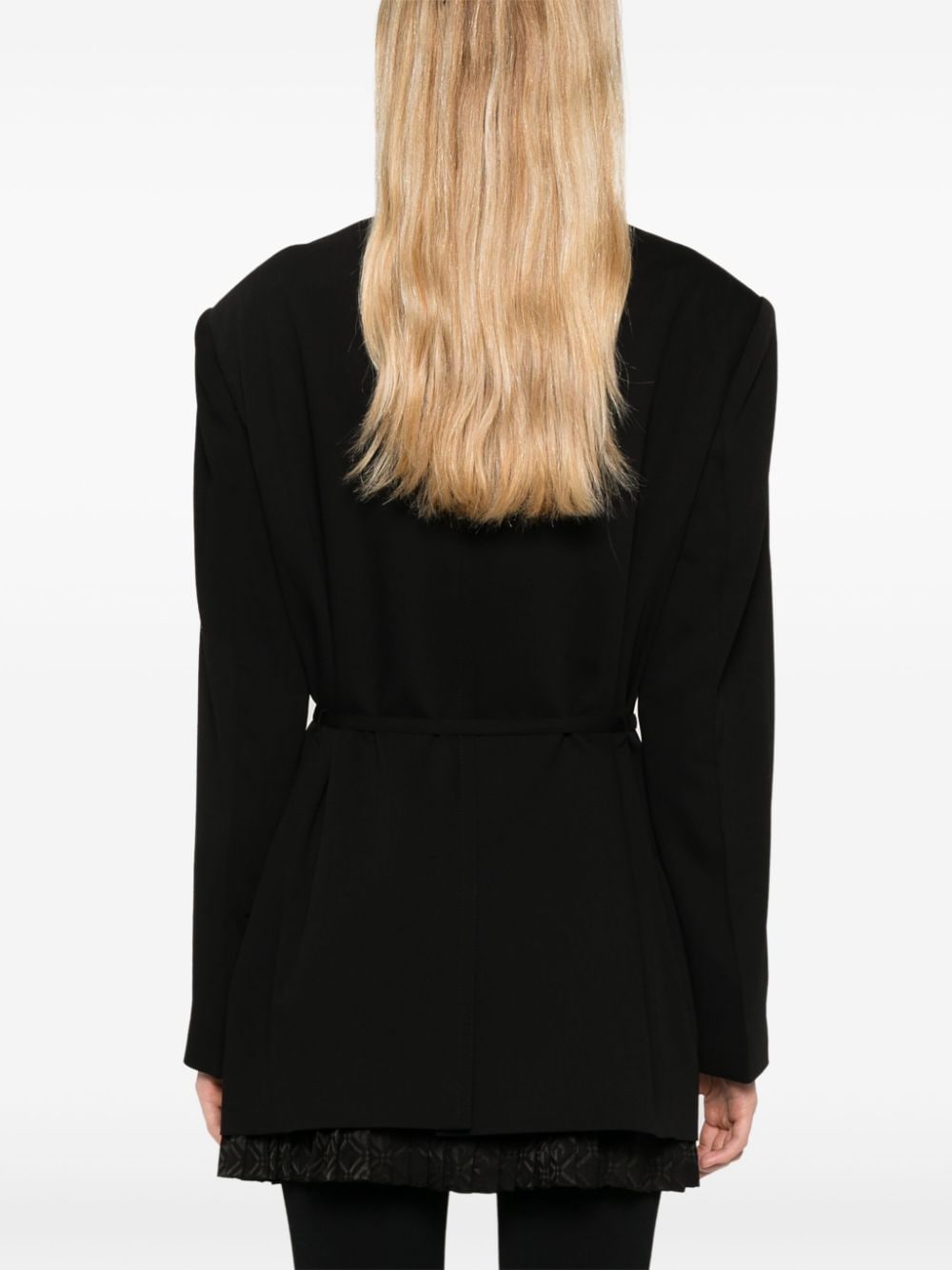 Shop Acne Studios Belted Blazer In Black