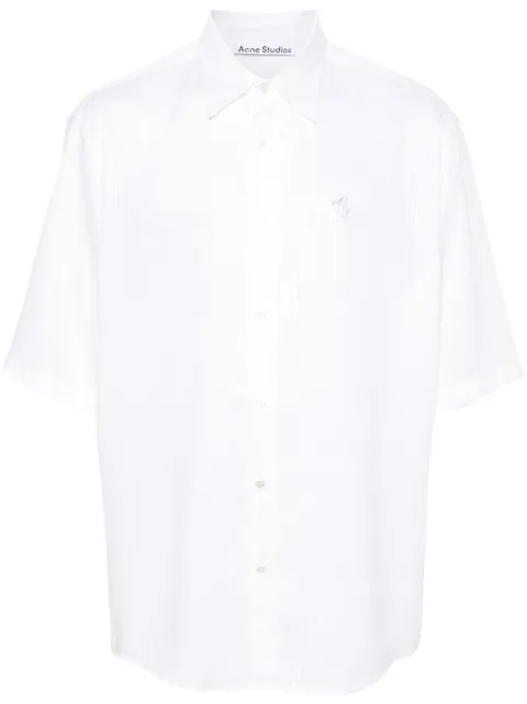 Acne Studios logo-embroidered striped shirt