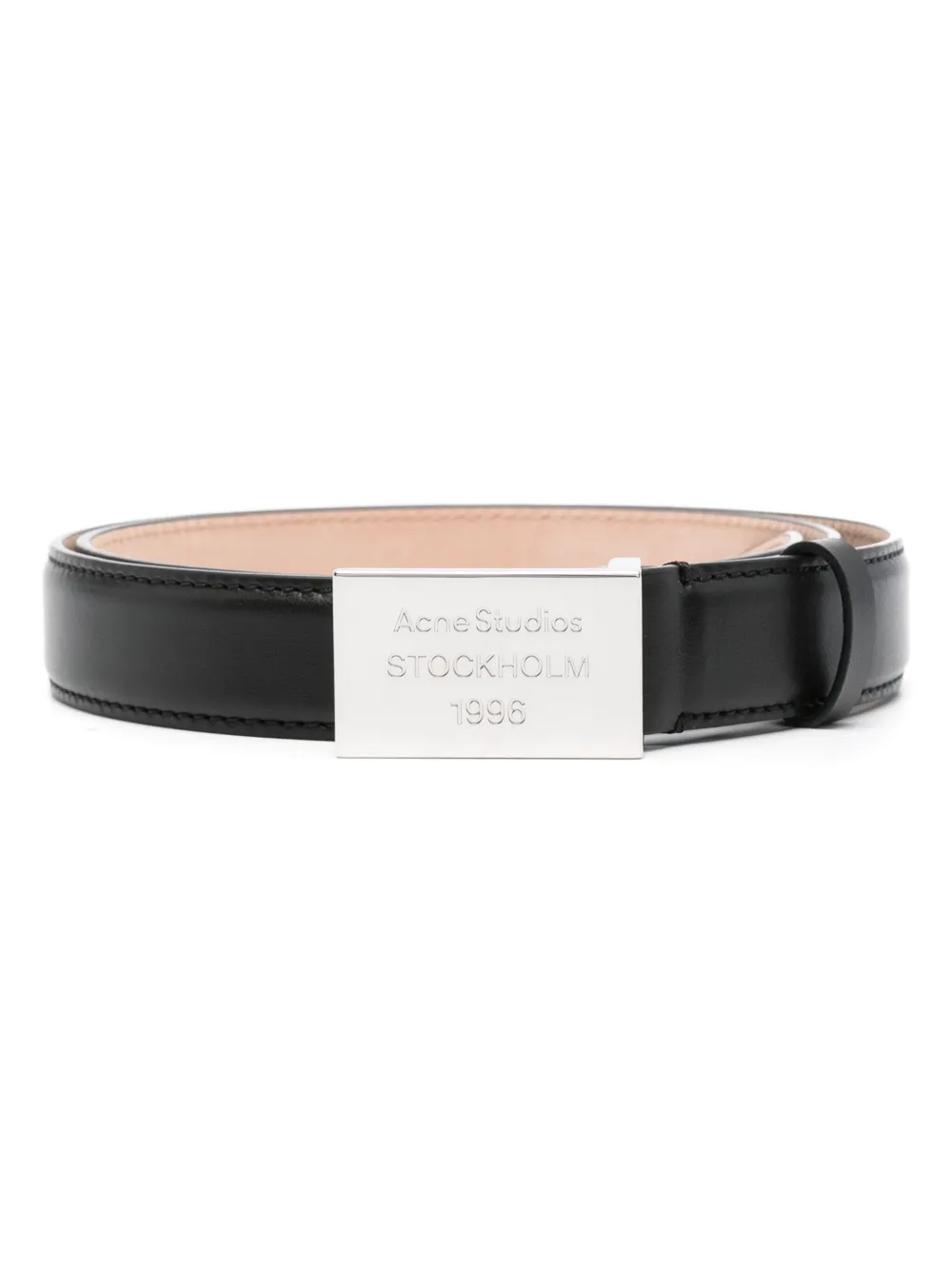 定番のお歳暮 Acne Studios ブラック | レザーベルト ロゴエングレーブ 小物