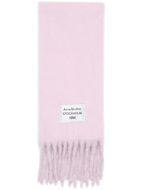 Acne Studios logo-tag fringed scarf 