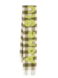 Acne Studios jacquard-logo checked scarf - Neutrals